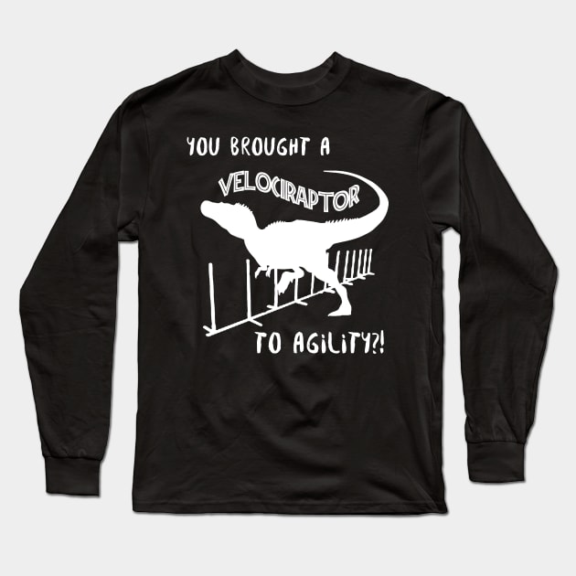 Velociraptor Agility - white Long Sleeve T-Shirt by ApolloOfTheStars